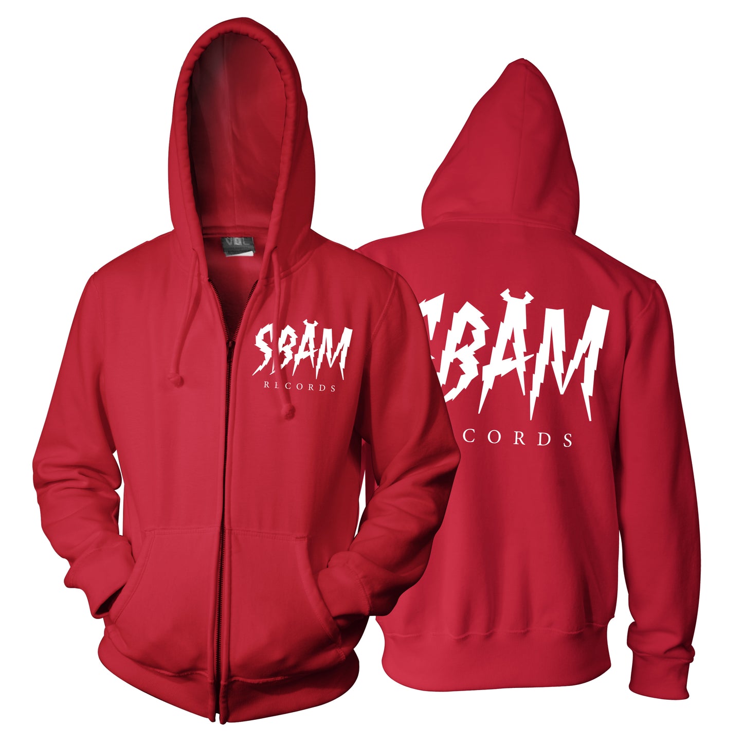 SBAM Records / Zip-Hoodie Red
