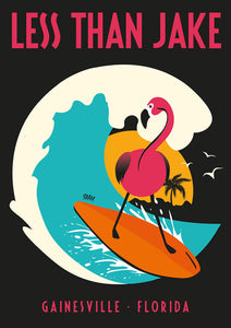 LESS THAN JAKE "Surfing Flamingo" Poster