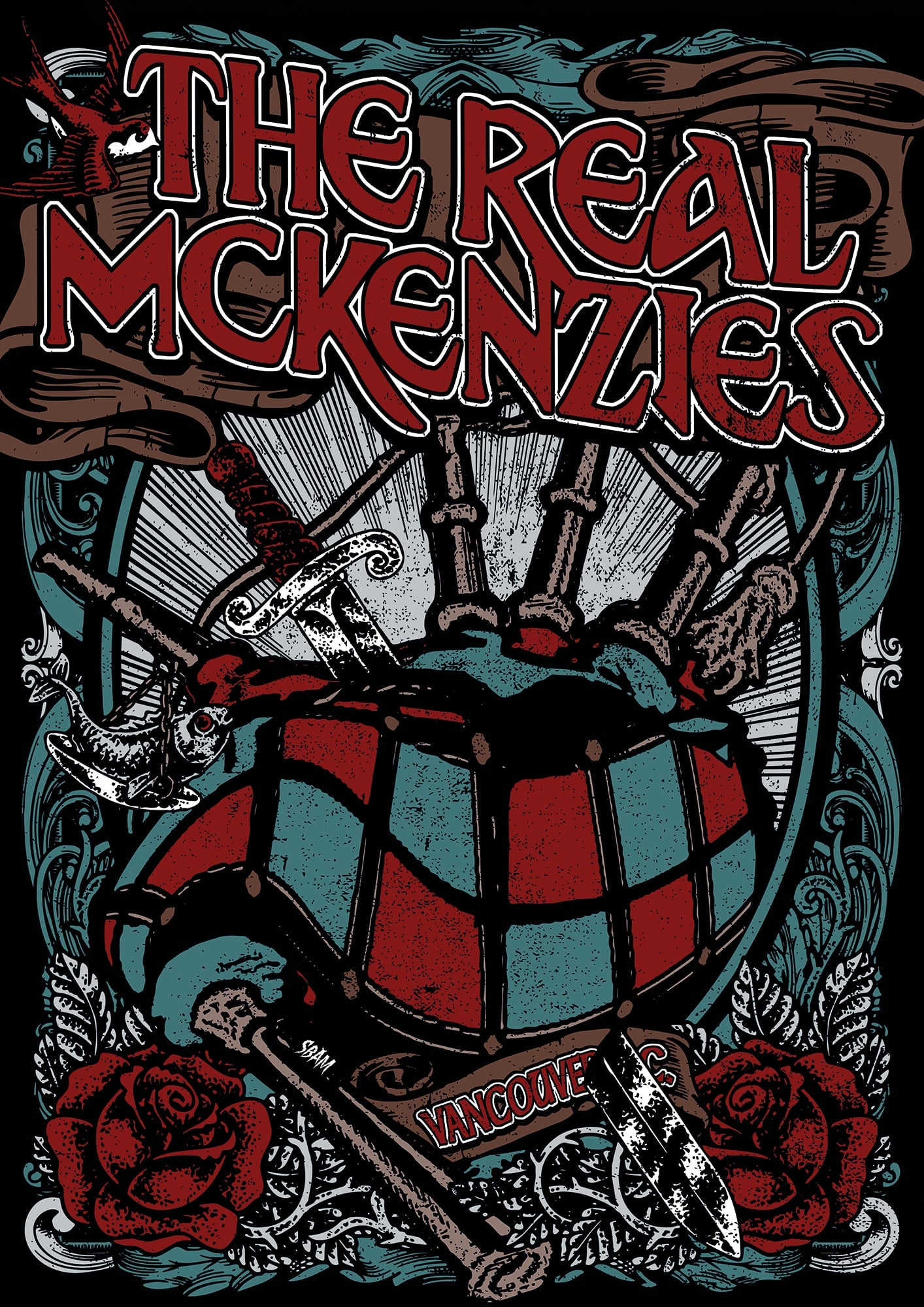 THE REAL MCKENZIES "Bagpipe" Poster