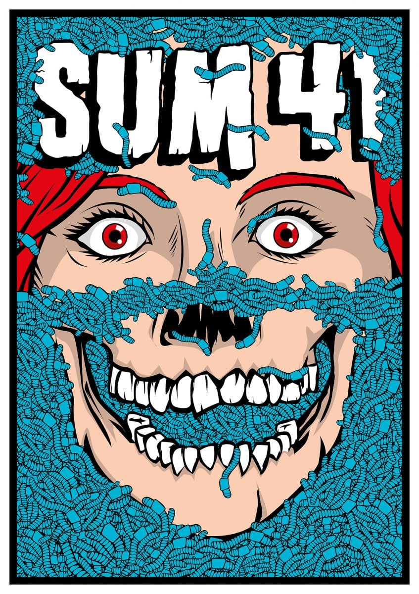 SUM41 "Maggot Skull" Poster